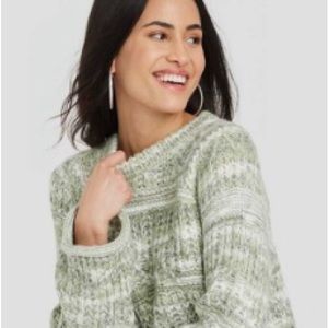 Green chunky sweater universal thread